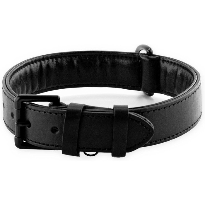 Нашийник для собак Brute Strength з натуральної шкіри, чорний, XXL (66-73 см)