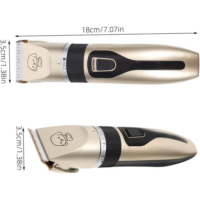 Електричний собачий триммер SOIMISS з титановими керамічними лезами. Безшумна машинка для грумінгу собак та котів. Для догляду за вухами, обличчям та тілом.