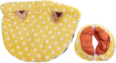 Туннель-ліжко для котів Tubayia, жовтий - іграшка-лежанка для домашніх тварин