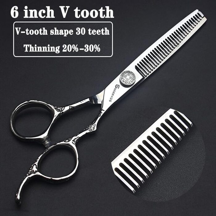 Набір професійних перукарських ножиць з рожевим принтом (6 дюймів, 4 шт.)