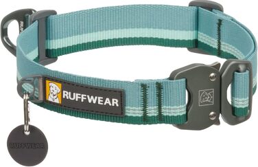 Нашийник для собак RUFFWEAR Top Rope, міцний і зручний, розмір L (36–51 см), кольору базальтово-сірий (River Rock Green), для прогулянок