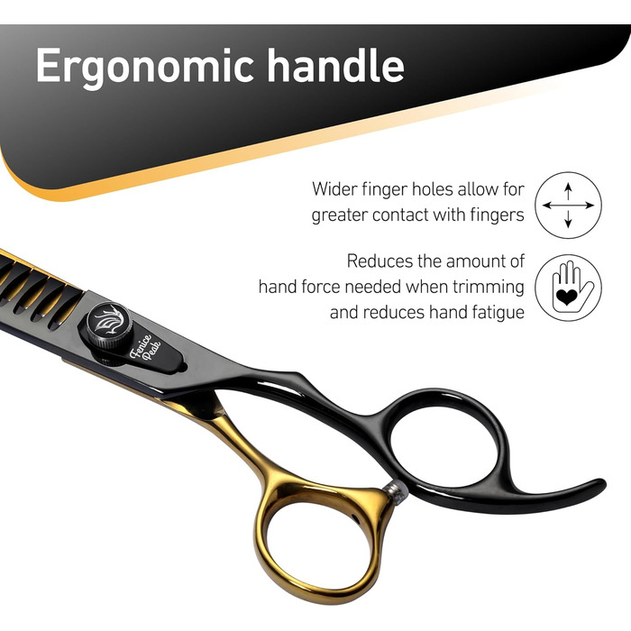 Професійна фенческа ножиця для грумінгу собак Fenice Peak 8 дюймів (440C)