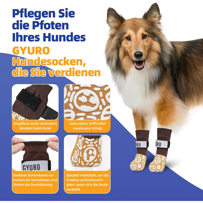 Шкарпетки для собак антиковзаючі, для дому, захист лап, XL, хакі