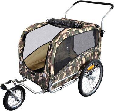 Причеп для собак PapilioShop Argo - великий, зелений (маскування), для собак S-M-L