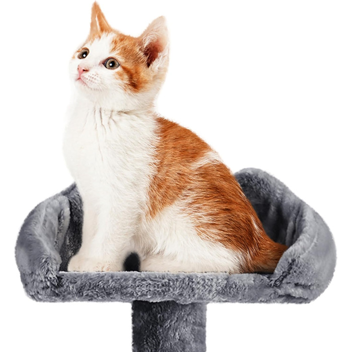 Котячий дряпак Yaheetech XXL 194 см, стійкий, з плюшем і сизалевим канатом, для котів, до стелі, темно-сірий