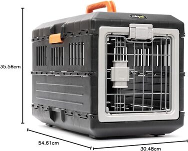 Mirapet США переноска для котів і собак 55,9 см, складана, жорсткий пластик, 360° вентиляція, для дому та вулиці