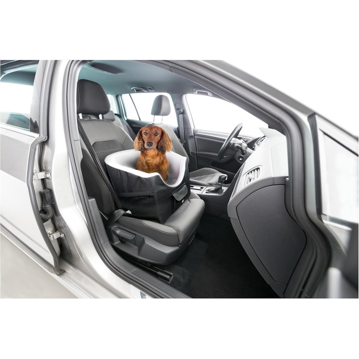 Автокрісло для собак Trixie 45×39×42 см, чорне/сіре
