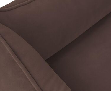 Ортопедичне ліжко для собак Knuffelwuff Jona з велюру, коричневе | Memory Foam | Знімний та пральний чохол | Захищає суглоби, зігріває, довговічне | Для собак маленьких, середніх та великих, розмір L 70 x 50 x 20 см, Коричневе