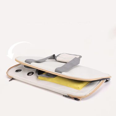 Трансформер для собак та котів Topyond - переноска для тварин з великим об'ємом, вентиляційним вікном та регульованим ременем, водовідштовхуючий оксфорд, жовтий