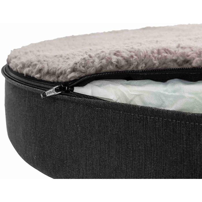 TRIXIE ортопедичний диван для собак Vital Bendson, овальний, 100×80 см, темно-сірий/світло-сірий