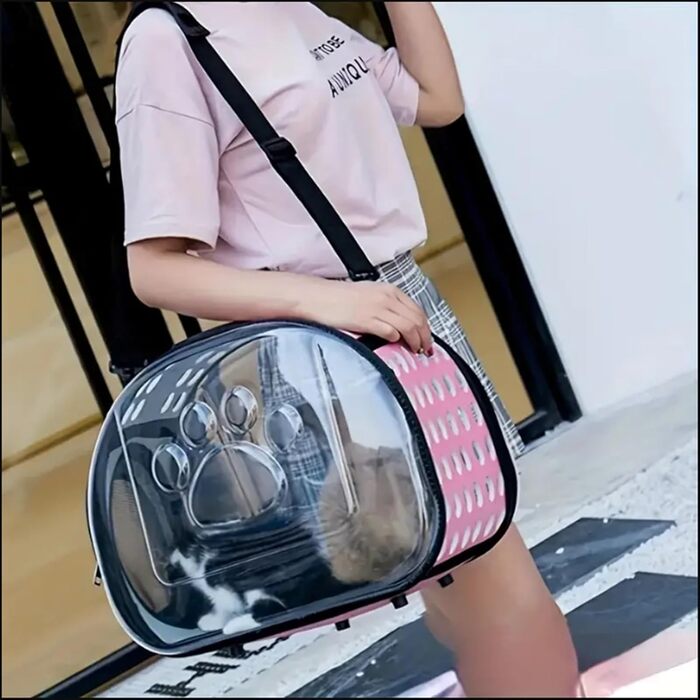 Транспортний бокс для собак та котів, складаний, з сіткою, для подорожей (Blue, Small)