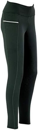 Лазура - зимові рейдінг-легінси для жінок та дітей Ліза | Термо-легінси для їзди верхи | з повним силіконовим захистом та кишенею для телефону | дихаючі зимові рейдінг-штани | екіпірування для верхової їзди в багатьох кольорах та розмірах (176, Зелений)