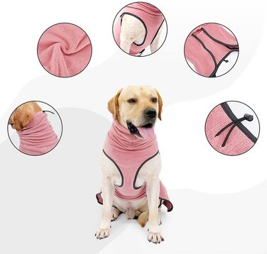 Тепла флісова жилетка для собак - флісовий пуловер/зимовий одяг для собак, Marine, XXL Marine XXL