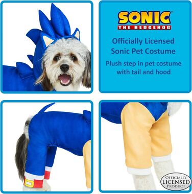 Костюм для домашніх тварин Rubies Sonic The Hedgehog для собак та котів, розмір L