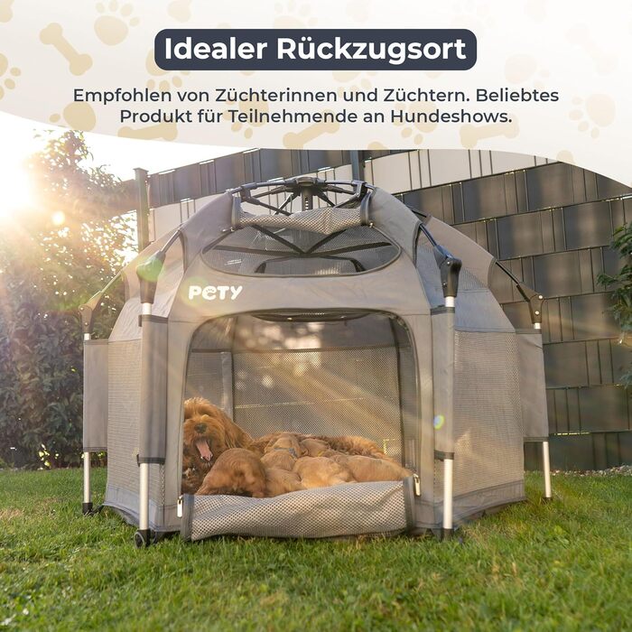 Клітка-переноска для собак Pety - 100x60 см, антрацит. Переноска для собак, вольєр для кемпінгу, вольєр для дому та відпочинку