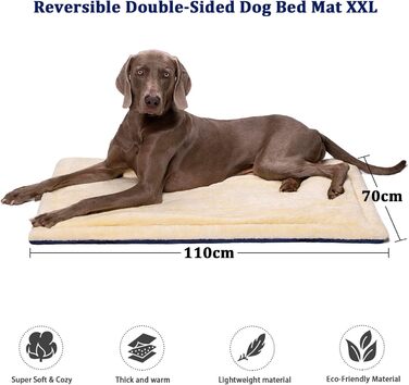 Килимок для собак Vivi Bear 110 x 70 см, килимок для тварин, машинного прання, для собак та котів, блакитний