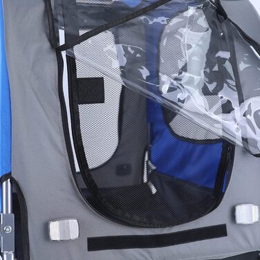 Причіп для велосипеда, переноска для собак, складна, до 40 кг, сірий, блакитний