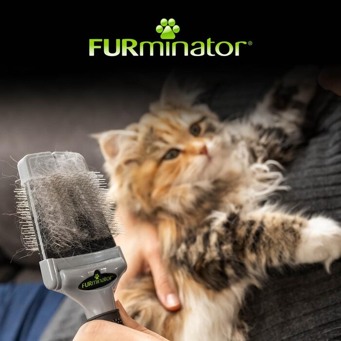 FURminator Zupfbürсте для вичісування шерсті S - для котів, собак, цуценят, м'яка сталь