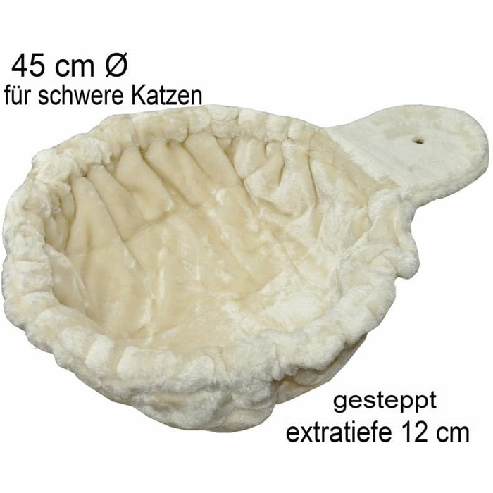 Котячий будиночок-лежанка Nanook Kratzbaum для великих котів - XXL, діаметр 45 см, глибина 12 см, бежевий
