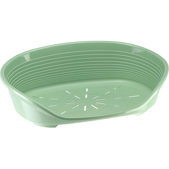 Ліжко для собак Ferplast Siesta Deluxe, велике, пластикове, зелене, 84 x 55 x 28,5 см