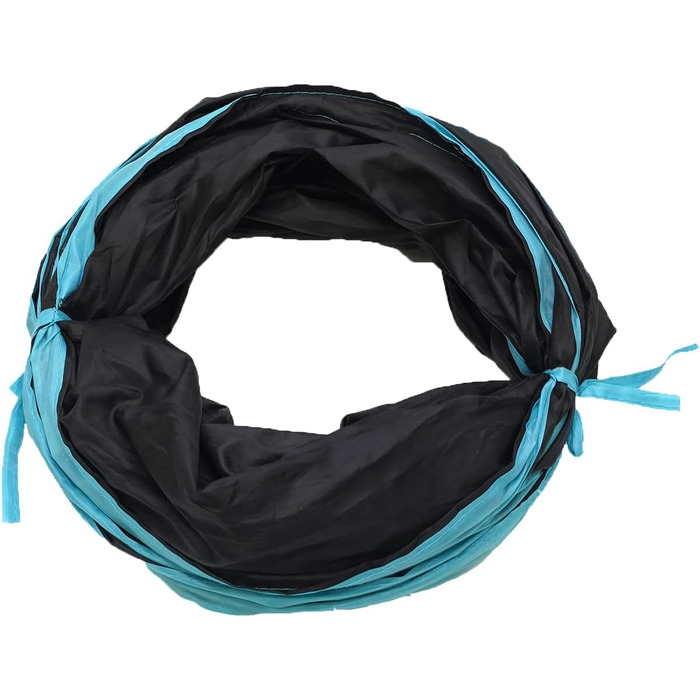 Туннель для котів Katze Spielzeug - іграшка-тунель для кошенят, цуценят та кроликів. Чорний, складаний.