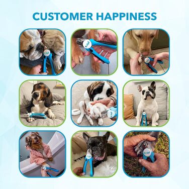 Триммер для собак BOSHEL з захистом від перерізання та пемзою - гострі леза, стабільний темно-синій