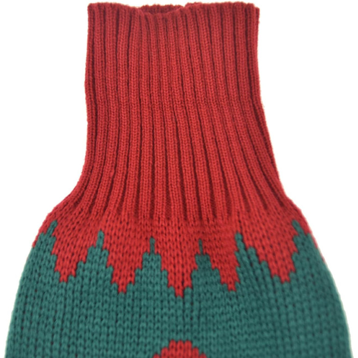 Пуловер для собак MuYaoPet на Новий Рік, костюм Санти для маленьких та середніх собак, теплий в'язаний пуловер з капюшоном, одяг для такс, йоркширських тер'єрів, коргі (зелений, розмір XL)