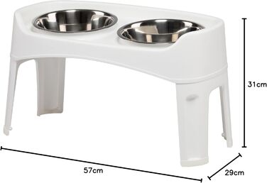 Підвищені годівниці для собак Iris Ohyama 2 шт. PEF-L, L29 x B57 x H31 см, складані, для здорового травлення