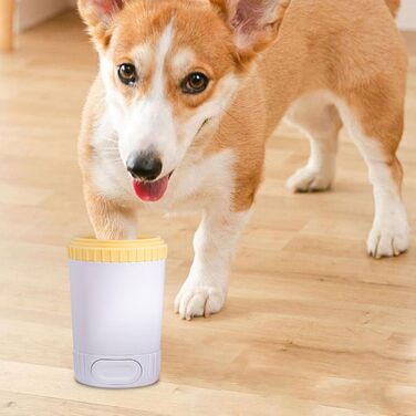 Миска для миття лап собак, очищувач лап | Миска для очищення лап собак - миска-мийка для брудних лап домашніх тварин, силіконовий пристрій для догляду за лапами маленьких, середніх та великих собак (жовтий)