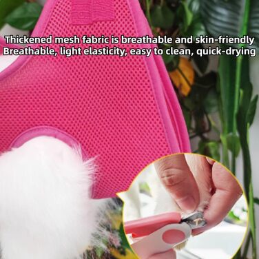 Гамак для кроликів з ремінком безпеки для догляду за кігтями та шерстю, сумка для купання кроликів, сумка для догляду за кігтями котів, аксесуар для догляду за дрібними тваринами (Сірий, XXS)