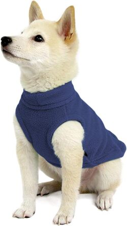 Жилет для собак Gooby з м'якого флісу, накидка, теплий, розмір Medium, колір індиго