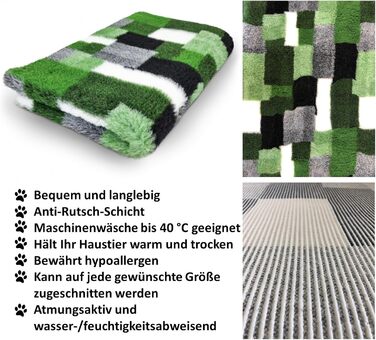 Килимок для собак Elropet: преміум vetbed 30 мм, різні розміри (S/M/L), зелений діамант