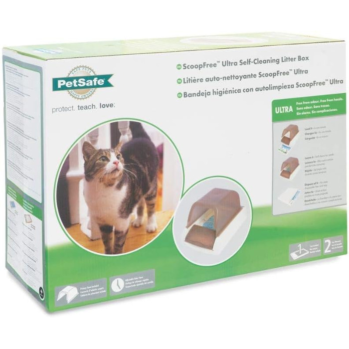 Автоматичний туалет для котів PetSafe ScoopFree Ultra з кришкою, синій, розмір M, електричний самоочищувальний лоток