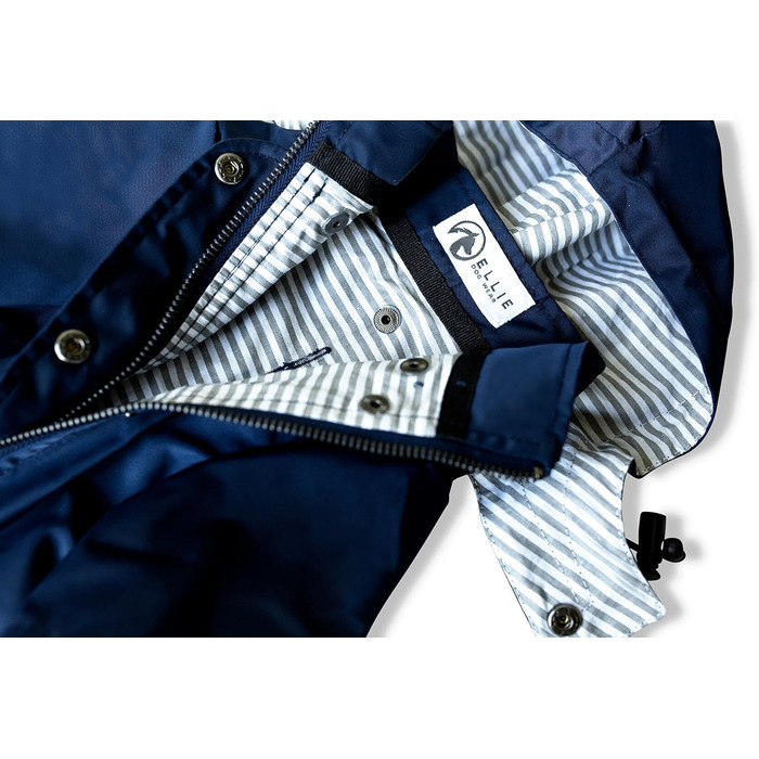 Дощовик для собак Ellie Dog Wear, водонепроникний, з капюшоном, блискавкою, кишенями, світловідбивними кнопками, регульований шнурок, розмір XS-XL, темно-синій