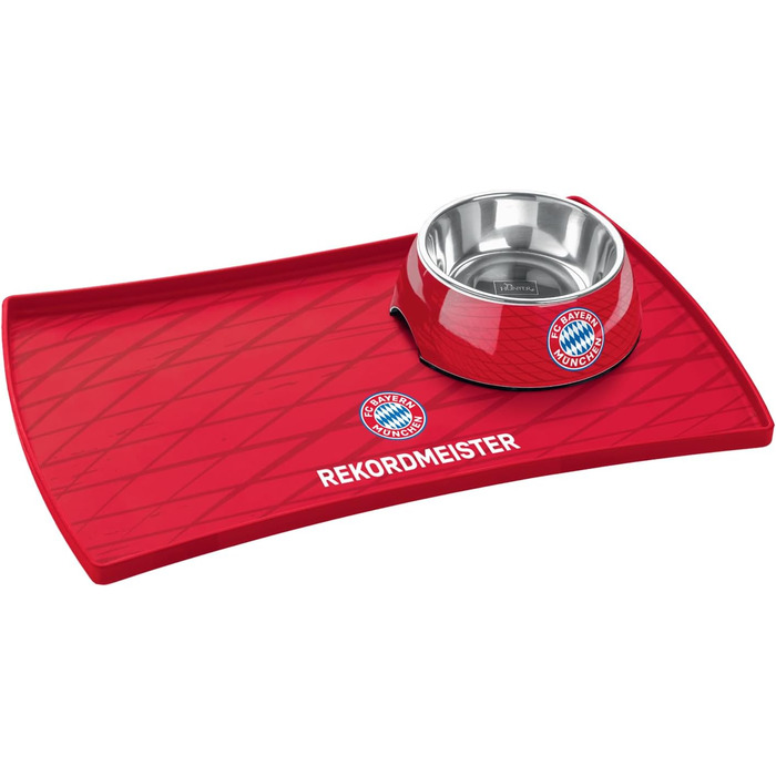 Підстилка для миски HUNTER FC Bayern München, антиковзка, 48x30 см, червона