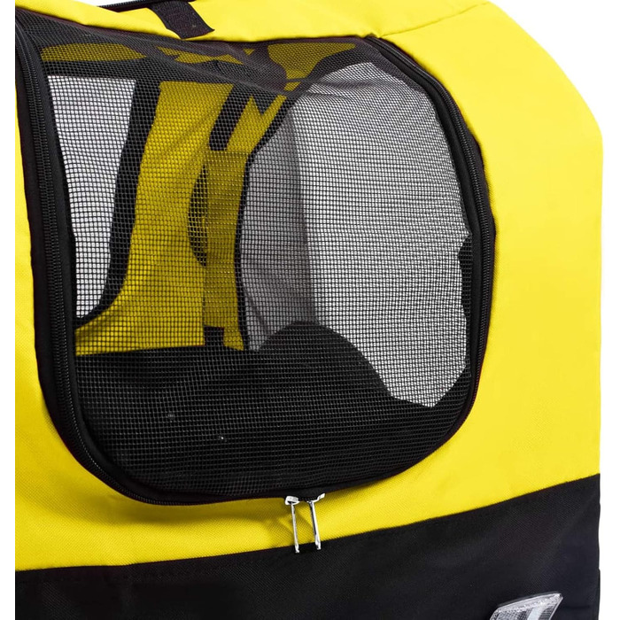 ZEYUAN 2-в-1 Причіп для велосипеда та візок для прогулянок, причіп для собак, велосипедний візок для собак, комфортний візок, причіп для тварин на велосипеді, жовто-чорний