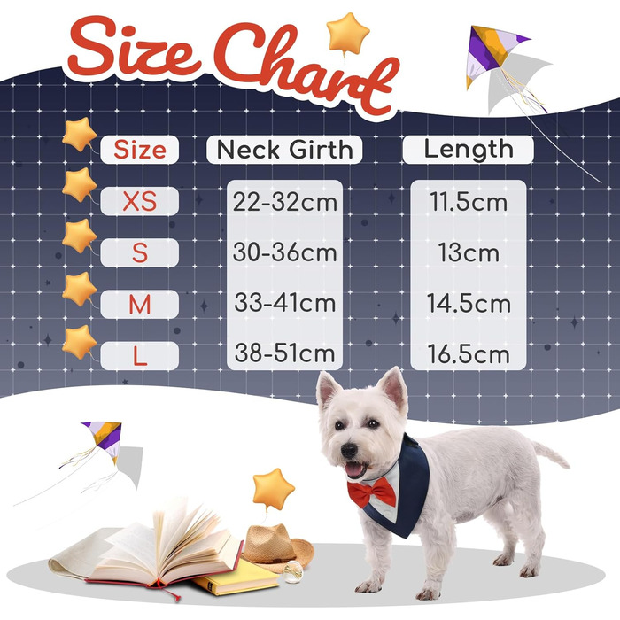 Нашийник для собак Kuoser, святковий аксесуар, великий розмір (L), блакитний