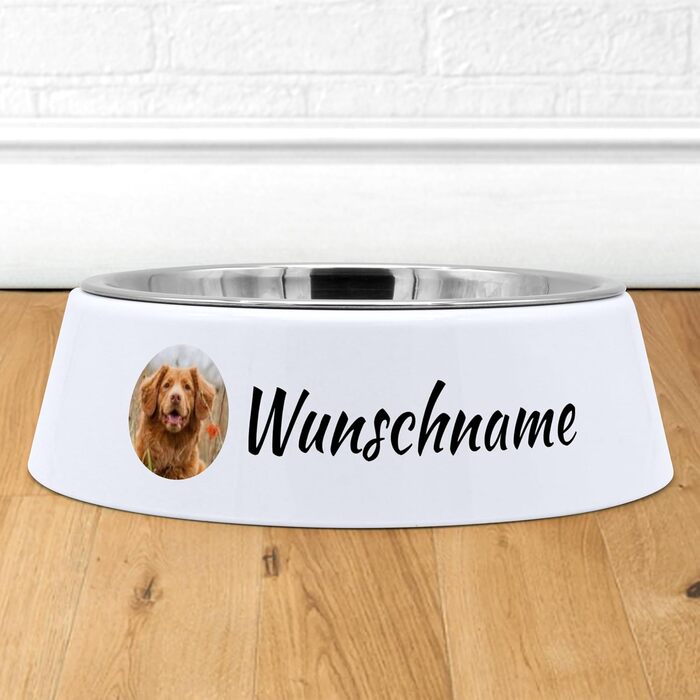 Миска для корму для собак PhotoFancy® з фотографією - персоналізована з власним зображенням, макет 2