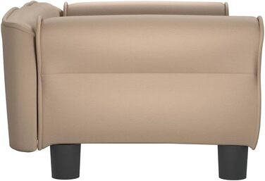 Ляжка для собак, м'яка подушка для собак, диван-софа для маленьких собак, лежанка для домашніх тварин, котяча лежанка, кавово-коричневий кожзам