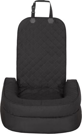 Автоматик для собак та котів: подушка-підстилка на заднє сидіння авто, переноска, лежанка, корзина, шлейка, 42x55 см (Чорний Оксфорд)