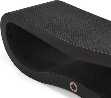 Когтеточка для котів CanadianCat Orbit 2.0 Black Edition, картон, 84×24×23 см, чорна лежанка