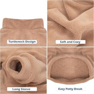 Теплий зимовий пуловер для собак GYALAPERI, 3 шт. (XXS, Small), для цуценят, дівчаток та хлопчиків, ультрам'який, для маленьких собак (Блакитний, Оливковий, Коричневий, Бежевий, Жовтий)