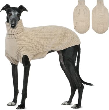 Теплий зимовий пуловер для великих собак, росту 3XL (X-Large), колір абрикосовий