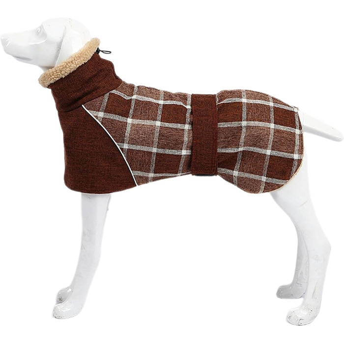 Зимовий одяг для собак: тепла куртка з флісовою підкладкою, світловідбиваючим коміром та отвором для повідка. Підходить для маленьких, середніх та великих собак.