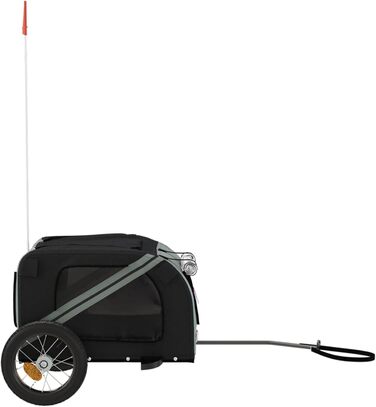 Фahrradanhänger ARKEM: Причіп для велосипеда, для собак, сірий та чорний, Oxford-Gewebe, залізо