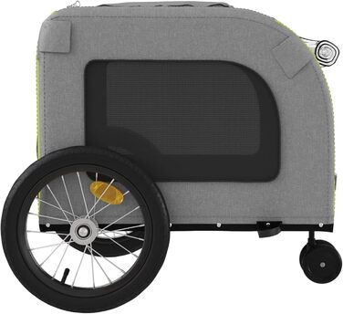 Причіп для тварин на велосипед, Оранжевий та Сірий, 63 x 121 x 65 см