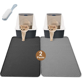 Килимок для котячого туалету Odoland, 2 шт., 71 x 51 см, силіконовий, водовідштовхуючий