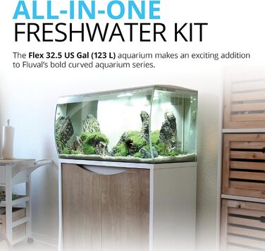 Акваріум Fluval Flex 123 л, для прісної води, білий