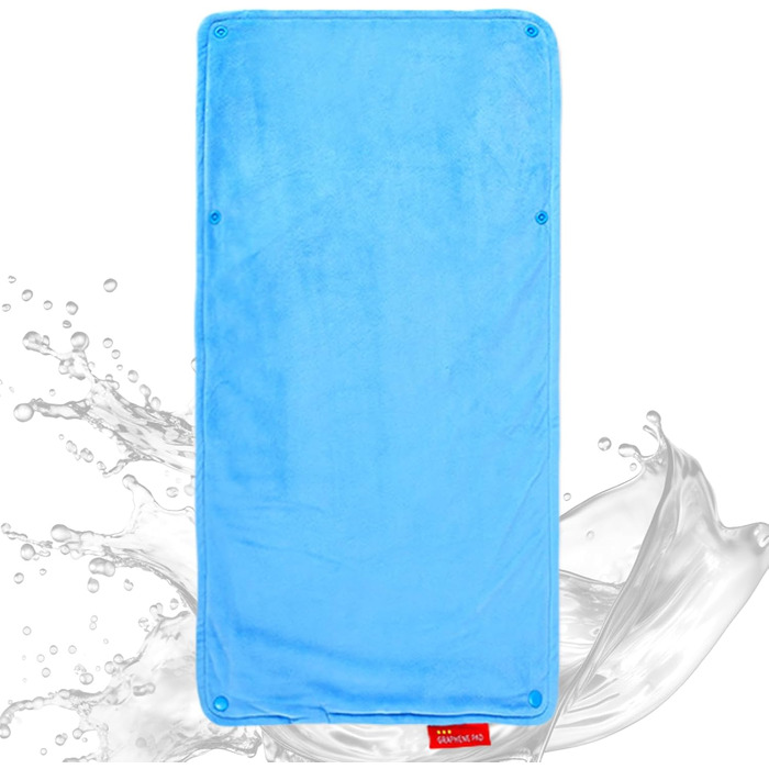 Водонепроникний електричний нагрівальний килимок для кошенят, чоловіків, жінок, тварин, цуценят, маленьких собак (небесно-блакитний), 58.4 x 27.9 см, акумуляторний