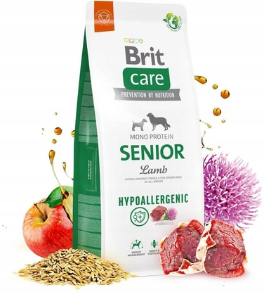 Сухий корм Brit Care Hypoallergenic Senior з ягнятиною для літніх собак, 12 кг